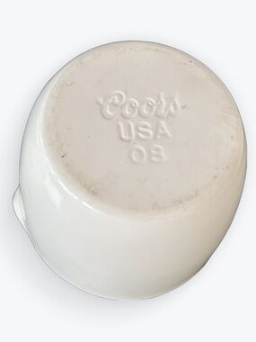 Neutral Off-White Vintage Coors USA 08 Ceramic Labware Crucible Barware